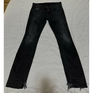 R13 Black Alison Crop Skinny Jeans Size 26